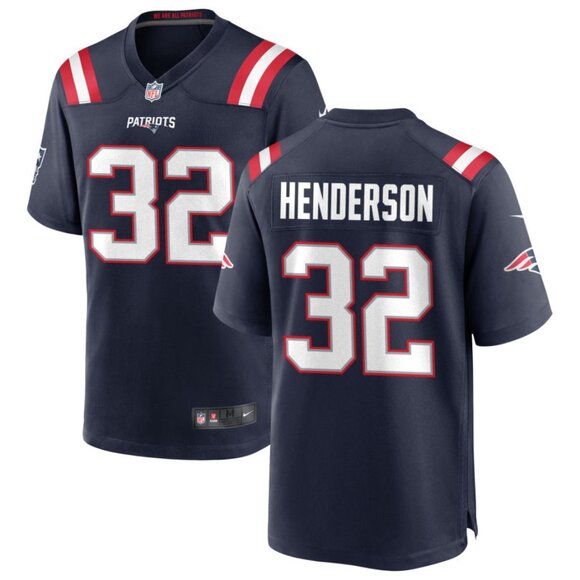 Mens Youths Kids Womens TreVeyon Henderson Navy Stitched Jersey